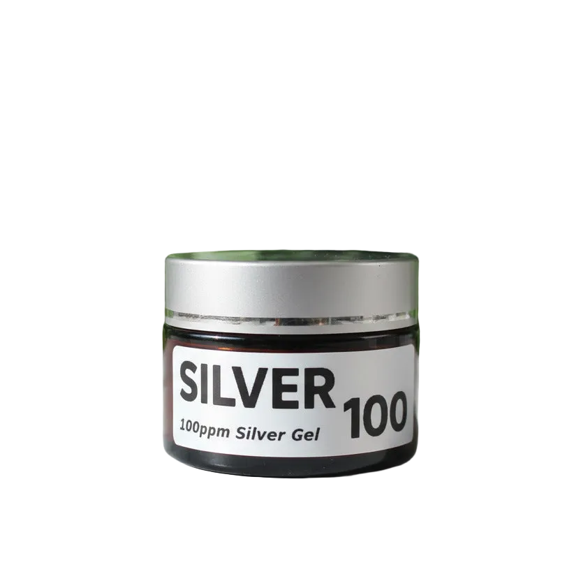 Silver 100 - 30ml - SQ -WB (green tinge lid)